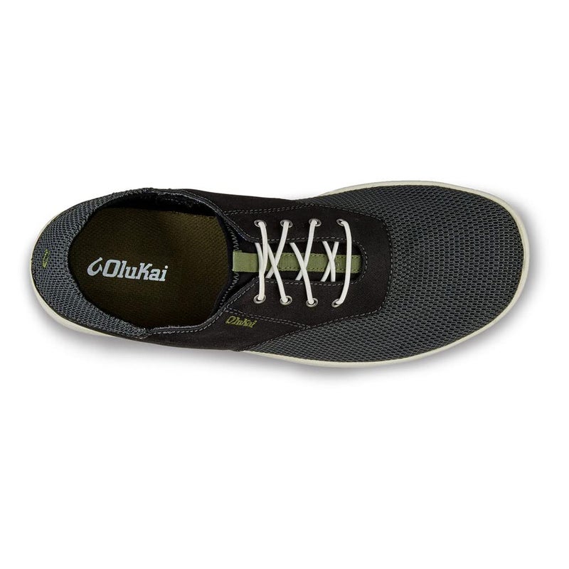 OLUKAI Nohea Moku Men's No Tie Boat Shoes, Breathable & Quick Dry Mesh, Effortless Design & Barefoot Wearability, All-Day Comfort & Support, Black/Black, 10.5 - Image 2